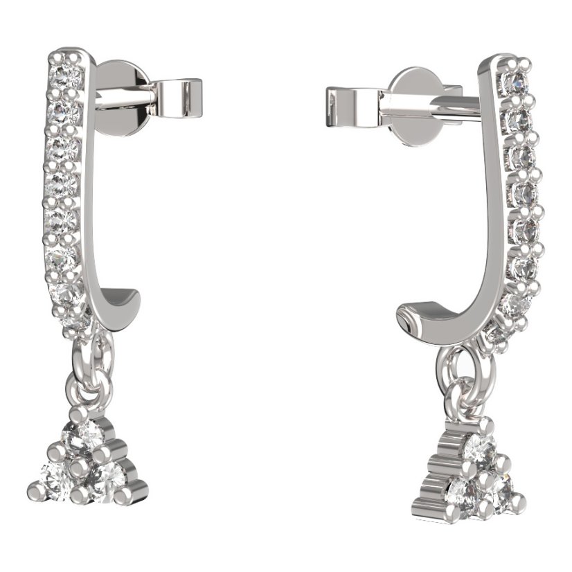 BeKid dětské náušnice 773 Bílé zlato - 585 Diamant