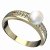 BG zlatý prstýnek s perlou 561 F Žluté zlato - 585 Diamant a perla