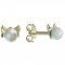 BeKid children's earrings Fox with pearl 1395 - Einschalten: Brizura 0-3 Jahre, Metall: Gelbgold 585, Stein: weiße Perle