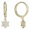 BeKid, Gold kids earrings -109 - Switching on: Puzeta, Metal: Yellow gold 585, Stone: Red cubic zircon