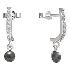 BeKid dětské náušnice 1290 s perlou Bílé zlato - 585