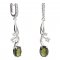 BG earring oval 493-P93 - Metal: Silver 925 - rhodium, Stone: Garnet