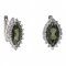 BG earring oval 513-90 - Metal: Silver 925 - rhodium, Stone: Garnet