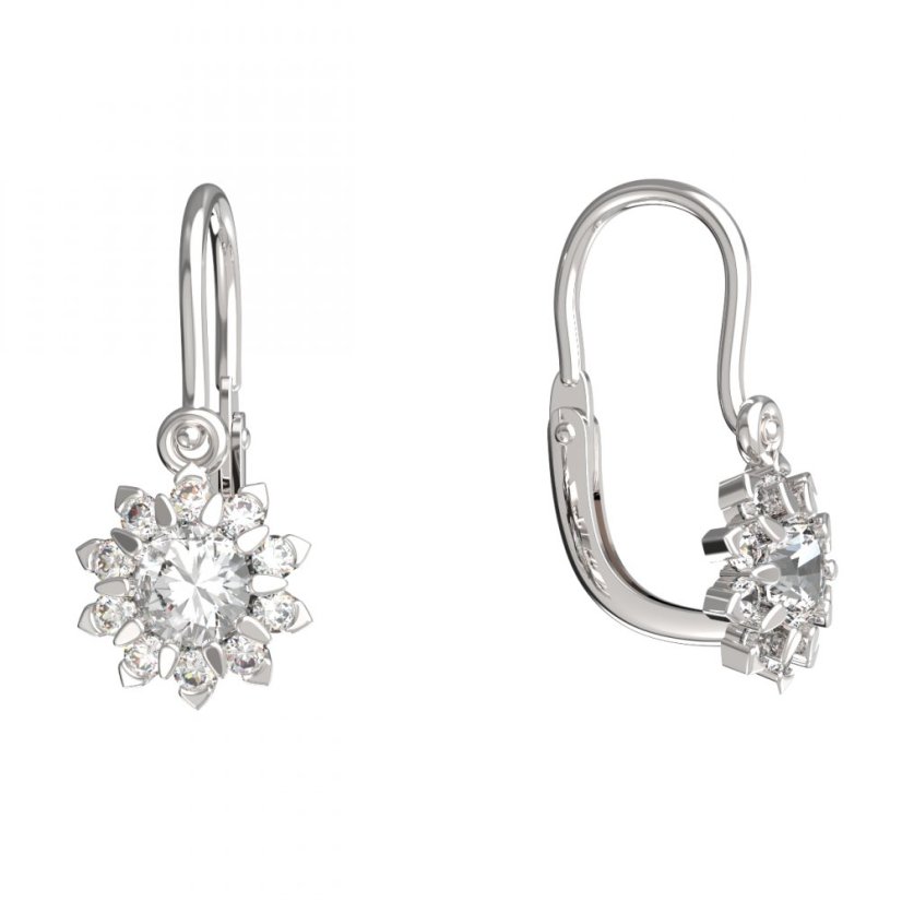 BeKid dětské náušnice 864 Bílé zlato - 585 Diamant