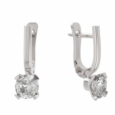BG zlaté náušnice 558 Bílé zlato - 585 Diamant