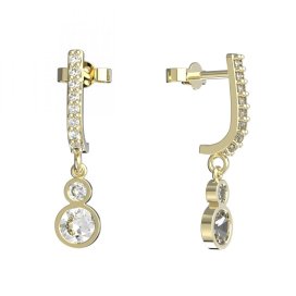 BeKid dětské náušnice 864 Žluté zlato - 585 Diamant