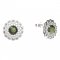 BG earring circular -  463 - Metal: Silver 925 - rhodium, Stone: Garnet