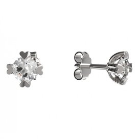 BG zlaté náušnice 883/40 Bílé zlato - 585 Diamant
