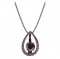 BG pendant circular 473-90 - Metal: Silver 925 - rhodium, Stone: Garnet