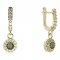 BG circular earring 452-84 - Metal: Yellow gold 585, Stone: Garnet