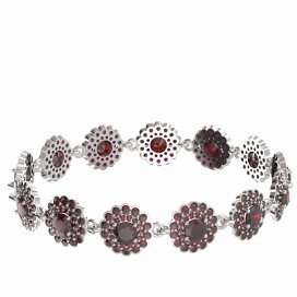 BG náramek  463 Stříbro 925 - rhodium Granát