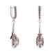 BG earring pearl 537-C91 - Metal: Silver 925 - rhodium, Stone: Garnet and pearl