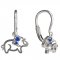 BeKid, Gold kids earrings -1158 - Switching on: Puzeta, Metal: White gold 585, Stone: Light blue cubic zircon
