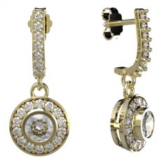 BG zlaté diamantové náušnice -  754 Žluté zlato - 585 Diamant lab-grown