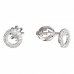 BeKid, Gold kids earrings -836 - Switching on: Screw, Metal: White gold 585, Stone: White cubic zircon