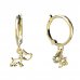 BeKid, Gold kids earrings -1159 - Switching on: Puzeta, Metal: White gold 585, Stone: Pink cubic zircon