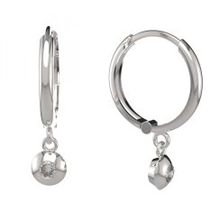 BG zlaté diamantové náušnice 732 Bílé zlato - 585 Diamant lab-grown