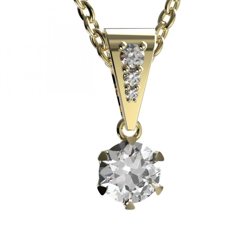 BG zlatý přívěšek 876 Žluté zlato - 585 Diamant