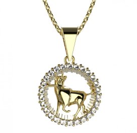 BeKid dětský zlatý přívěsek 045 býk Žluté zlato - 585 Diamant