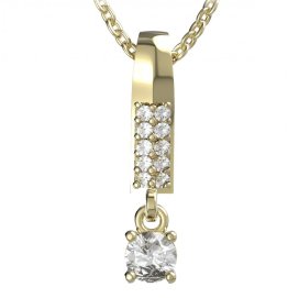 BG zlatý přívěšek  725 Žluté zlato - 585 Diamant