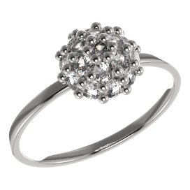 BeKid dětský prsten kytička 850 Bílé zlato - 585 Bílý kubický zirkon