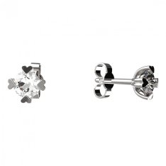 BG zlaté náušnice 883/35 Bílé zlato - 585 Diamant