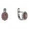 BG  earring 455-07 oval - Metal: Silver - gold plated 925, Stone: Moldavit and garnet