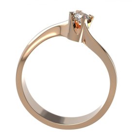 BG zlatý diamantový prstýnek 781 Růžové zlato 585 (30-90dní) Diamant lab-grown