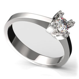 BG zlatý prstýnek 763 Bílé zlato - 585 Diamant
