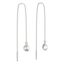 BeKid dětské náušnice 1291 s perlou Bílé zlato - 585