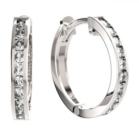 BG zlaté diamantové náušnice 655 kruhy Růžové zlato 585 (30-90dní) Diamant lab-grown