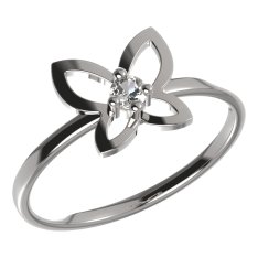BeKid dětský prsten  motýlek 844 Bílé zlato - 585 Bílý kubický zirkon