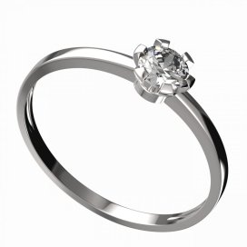 BG zlatý prstýnek s diamanty 556 C Bílé zlato - 585 Diamant lab-grown
