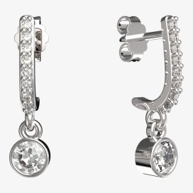 BG zlaté náušnice 722 Bílé zlato - 585 Diamant