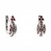 BG náušnice s přírodní perlou 537-87 - Kov: Stříbro 925 - rhodium, Kámen: Granát a perla
