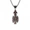 BG pendant pearl 537-87 - Metal: Silver 925 - ruthenium, Stone: Garnet and Tahiti Pearl