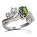 BG prsten s kapkovitým kamenem 495-P - Kov: Stříbro 925 - rhodium, Kámen: Granát