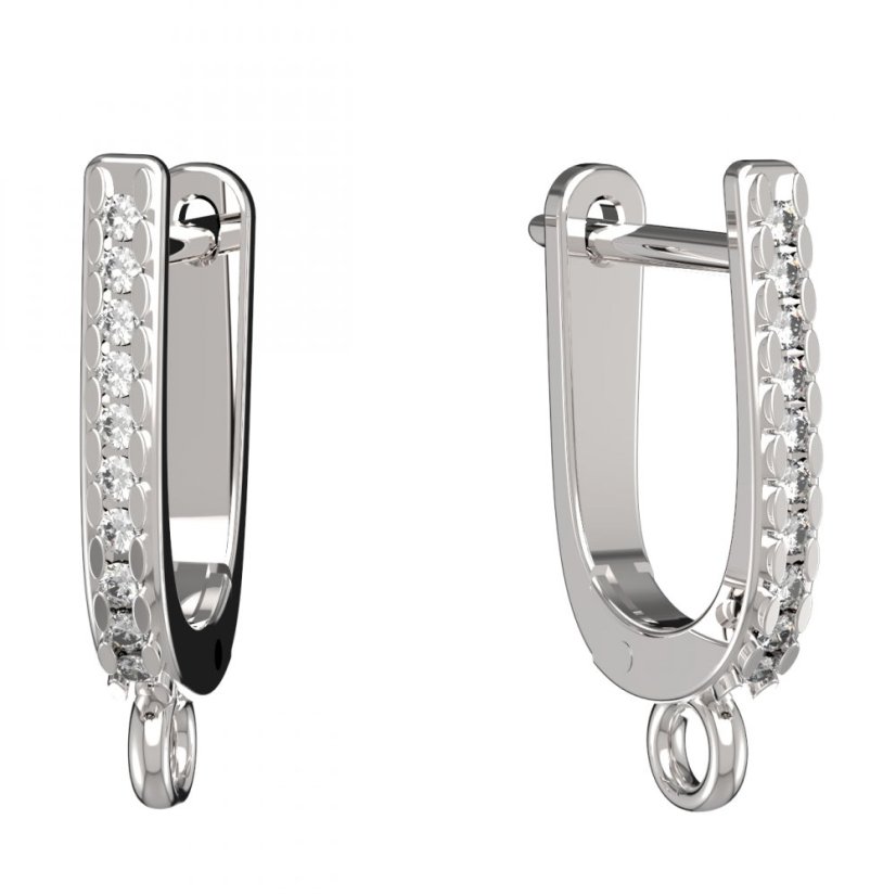BG zlatý závěs dámské náušnice /89 Bílé zlato - 585 Diamant