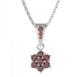 BG přívěšek 002 Stříbro 925 - rhodium Granát