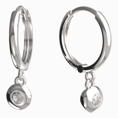 BeKid dětské náušnice 737 Bílé zlato - 585 Diamant