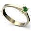 Zlatý prsten se světle modrým zirkonem, bílé zlato 585 – 777