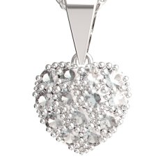 BG zlatý přívěšek srdíčko 1571 Bílé zlato - 585 Diamant