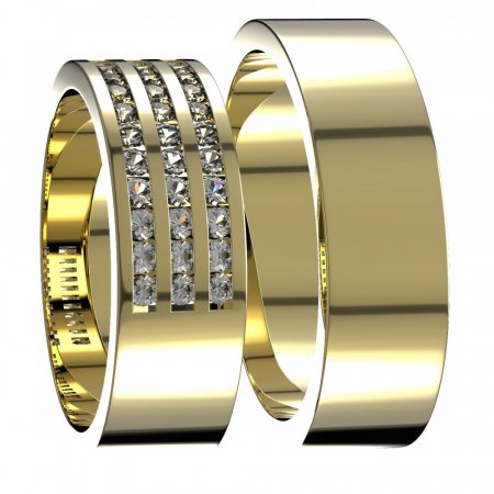 BG zlatý snubní prsten 657/m - Kov: Žluté zlato 585