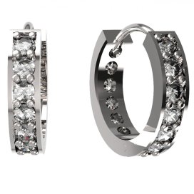 BG zlaté náušnice 807 Bílé zlato - 585 Diamant