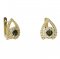 BG earring circular 497-90 - Metal: Silver 925 - rhodium, Stone: Garnet