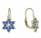BeKid, Gold kids earrings -090 - Switching on: English, Metal: Yellow gold 585, Stone: Light blue cubic zircon