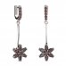 BG earring star 520-A93 - Metal: Silver 925 - rhodium, Stone: Garnet