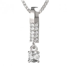 BG zlatý přívěšek  725 Bílé zlato - 585 Diamant