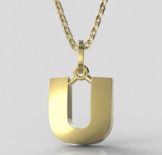 BeKid, Gold kids pendant - letter U