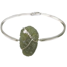 BG náramek přírodní kámen-Vltavín 008
